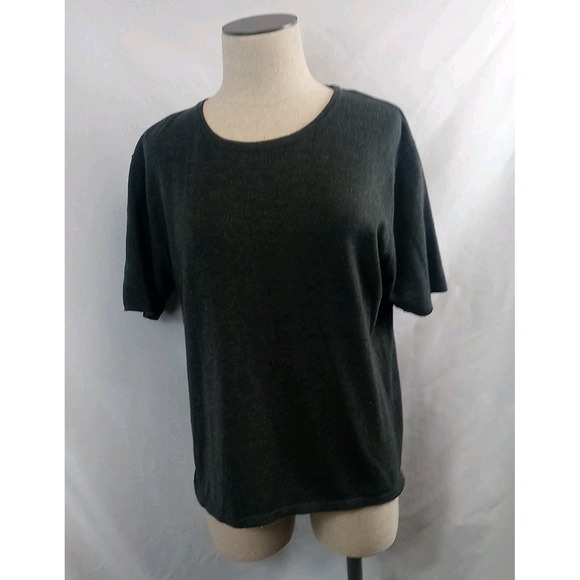 Studio Works Tops - Vintage Studio Works T Shirt Women's‎ Size Medium Top Short Sleeve Dark Gray